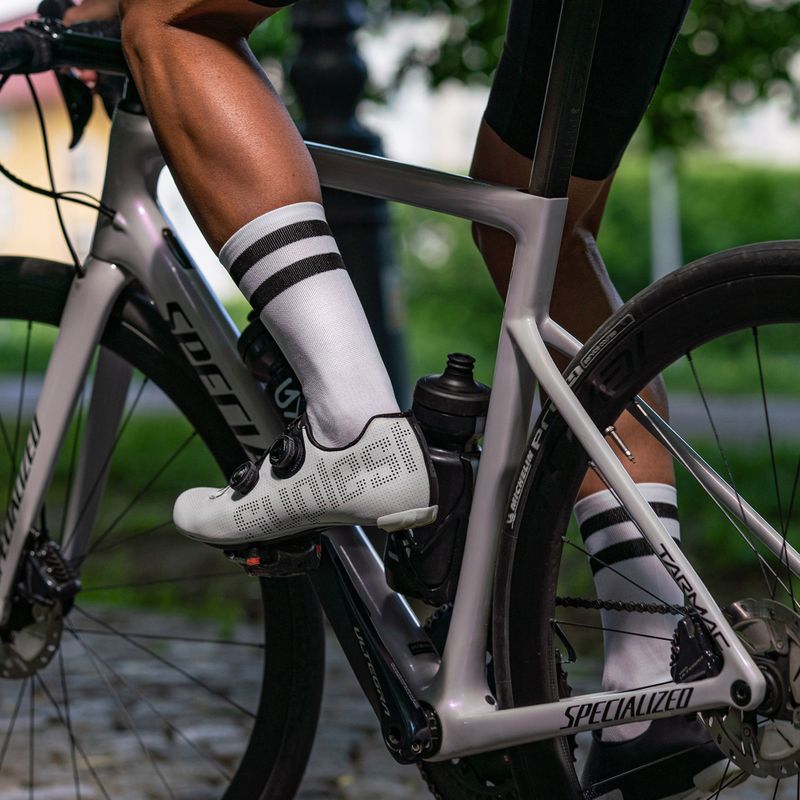 LUXA Night biele ponožky na bicykel LUHES04S 6