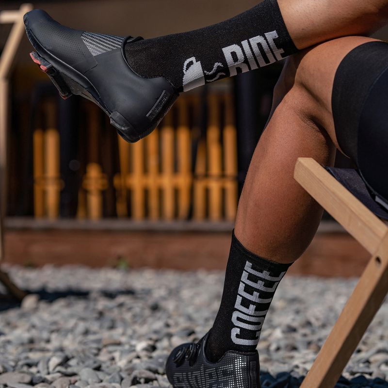 LUXA Coffee Ride cyklistické ponožky čierne LAM21SCRBS1 6