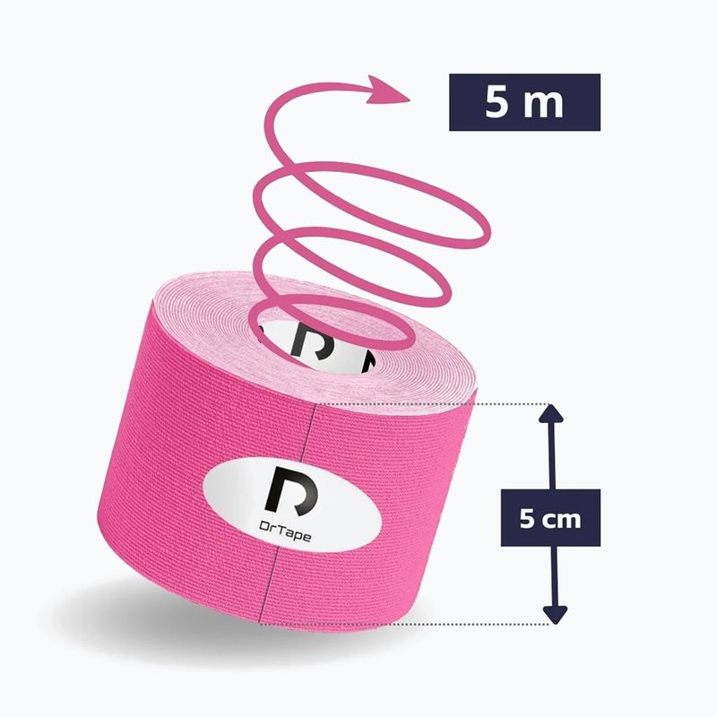 Kineziologické tejpy DrTape Kinesiology Tape pink 2
