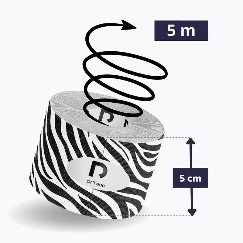 Kineziologické tejpy DrTape Kinesiology Tape zebra 2