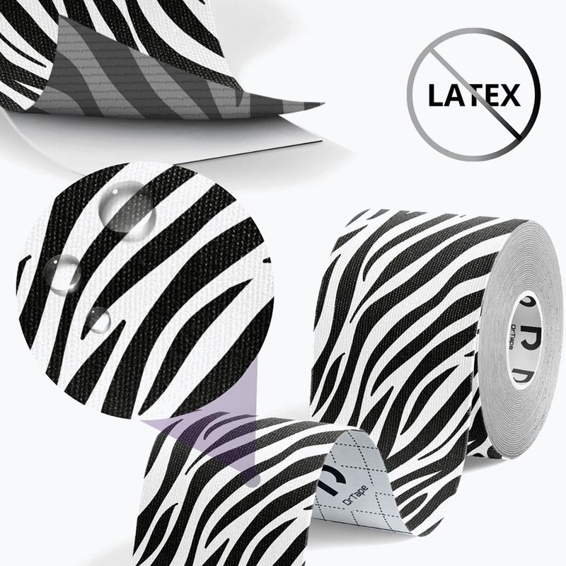 Kineziologické tejpy DrTape Kinesiology Tape zebra 3