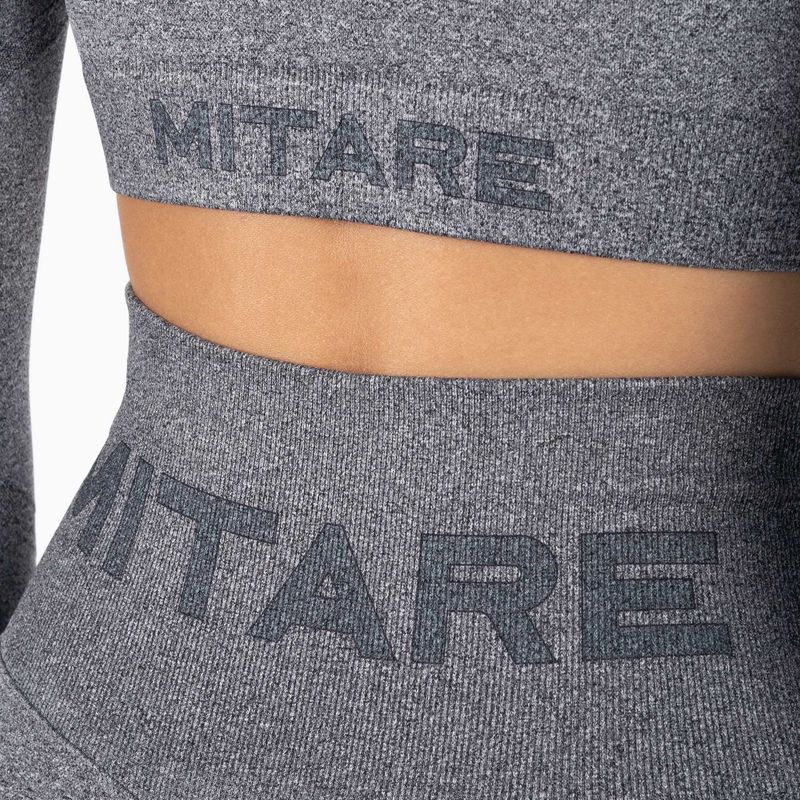Dámsky tréningový top s dlhým rukávom MITARE Push Up Max Crop Top dark grey K084 7