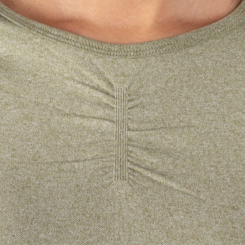 Dámsky tréningový top s dlhým rukávom MITARE Push Up Max Crop Top green K084 4