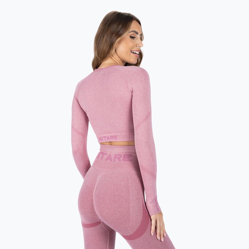 Dámsky tréningový top s dlhým rukávom MITARE Push Up Max Crop Top purple K084 3