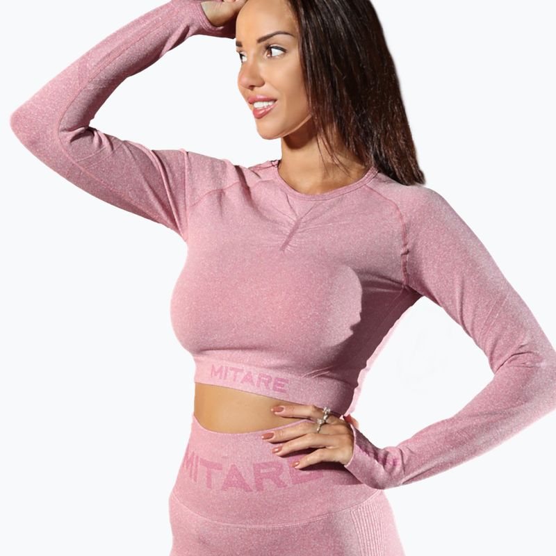 Dámsky tréningový top s dlhým rukávom MITARE Push Up Max Crop Top purple K084 7