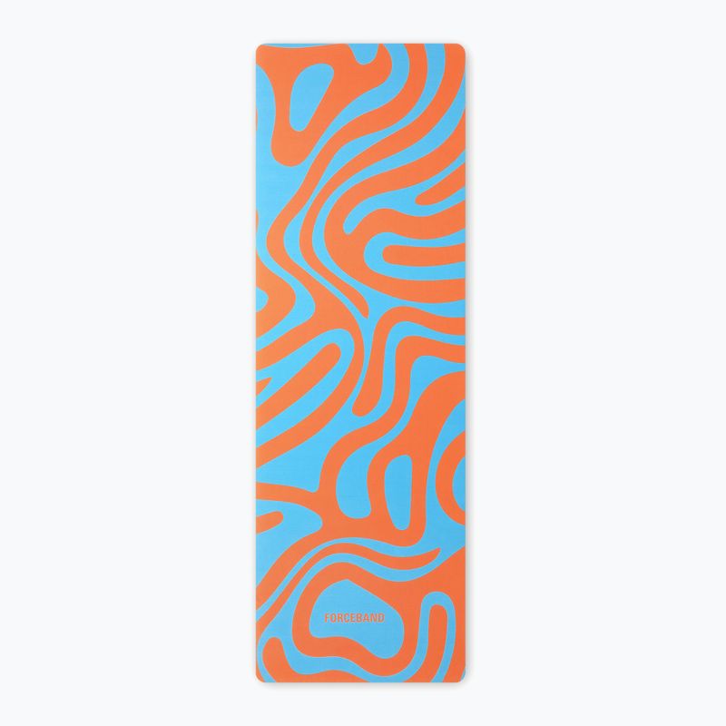 Podložka na jogu/fitness ORCEBAND Abstract Orange 4 mm orange/blue