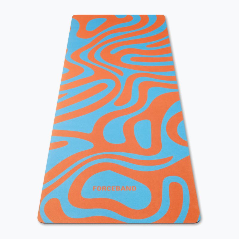 Podložka na jogu/fitness ORCEBAND Abstract Orange 4 mm orange/blue 2