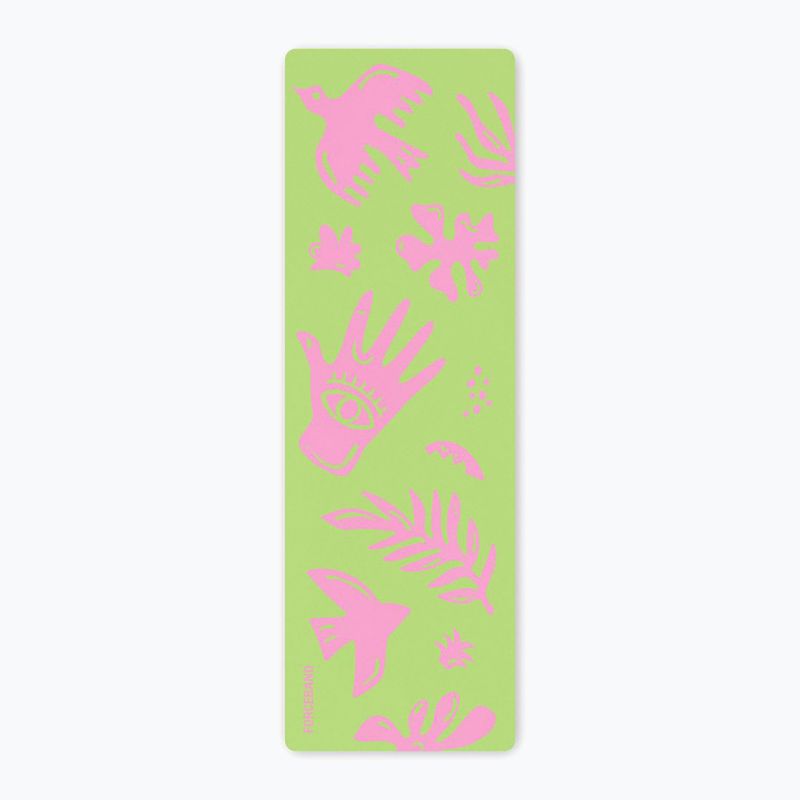 Podložka na jogu/fitness ORCEBAND Energy Pistachio 4 mm pistachio/pink