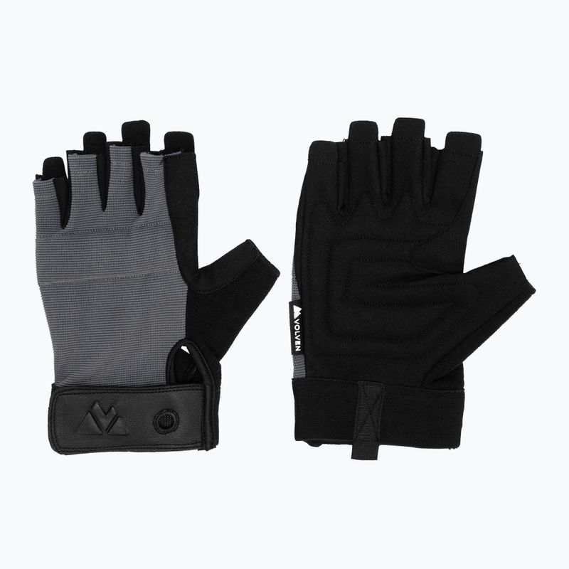 Lezecké rukavice Volven Ferrata Half Finger gray