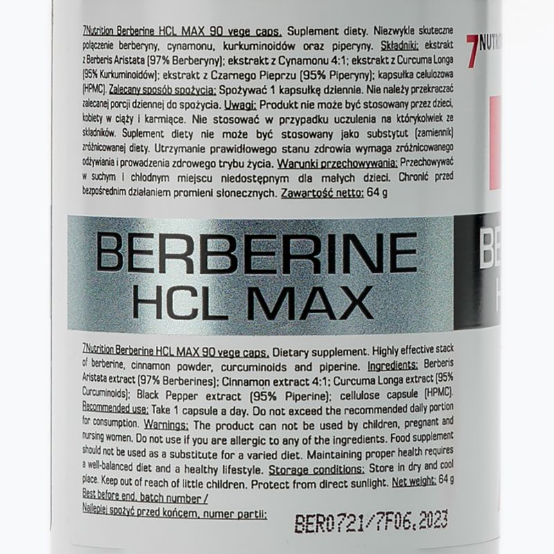 Berberín HCL MAX 7Nutrition podpora trávenia 90 kapsúl 7Nu000461 2