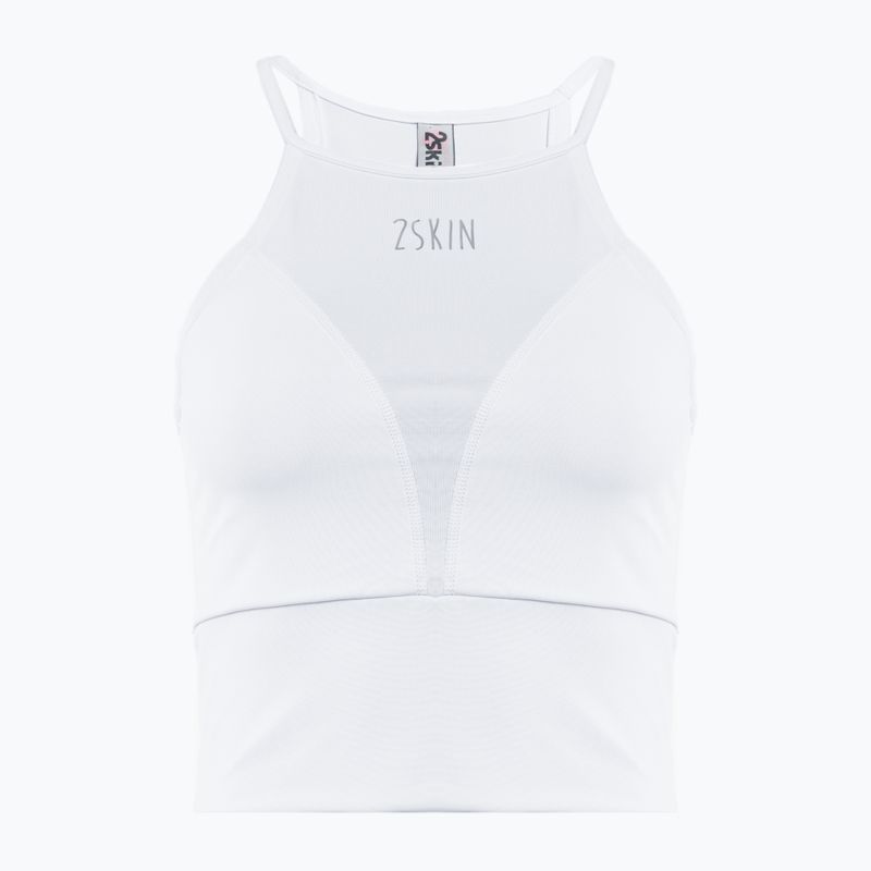 Dámsky tréningový top 2skin Crop Top White 2S-61305