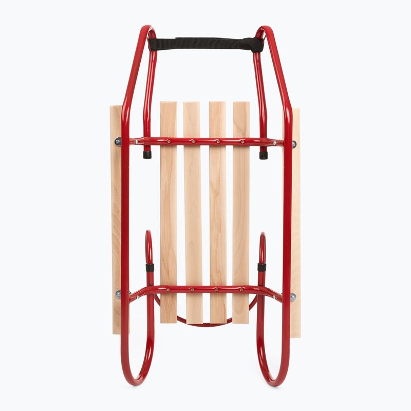 Kovové sánky HUMBAKAs operadlom a opierkami na nohy red 5