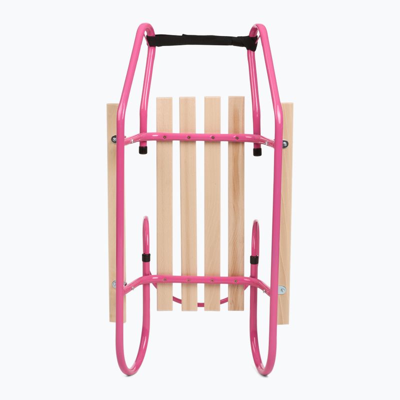 Sánky kovové HUMBAKA with backrest and footrests pink 5