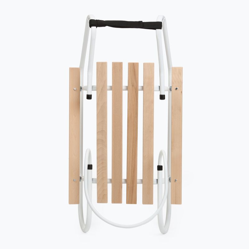 Kovové sánky HUMBAKAs operadlom a opierkami na nohy white 4