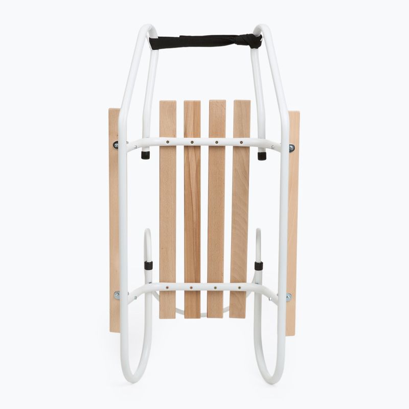 Kovové sánky HUMBAKAs operadlom a opierkami na nohy white 5