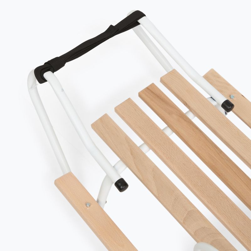 Kovové sánky HUMBAKAs operadlom a opierkami na nohy white 7