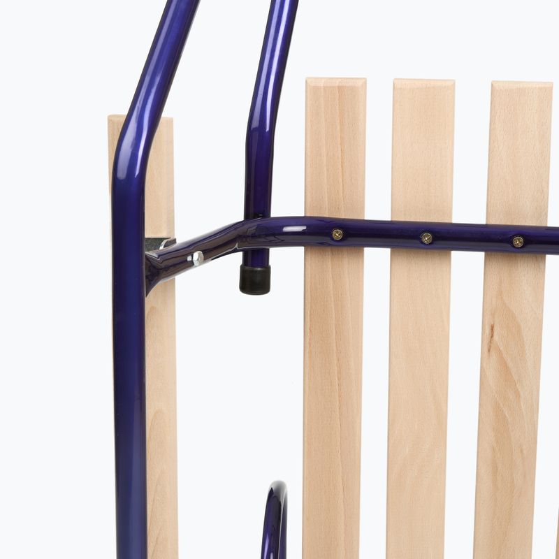 Sánky kovové HUMBAKA with backrest and footrests navy blue 6