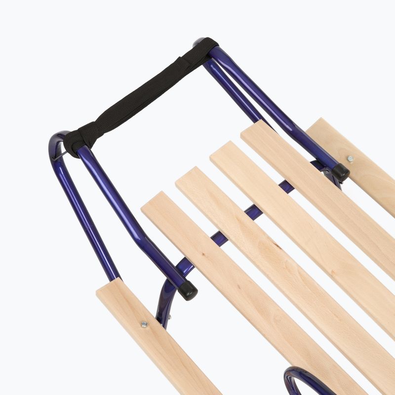 Sánky kovové HUMBAKA with backrest and footrests navy blue 7