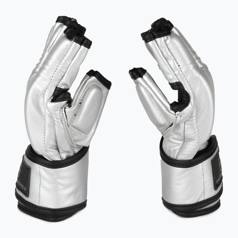 Oktagon MMA grapplingové rukavice strieborné 4