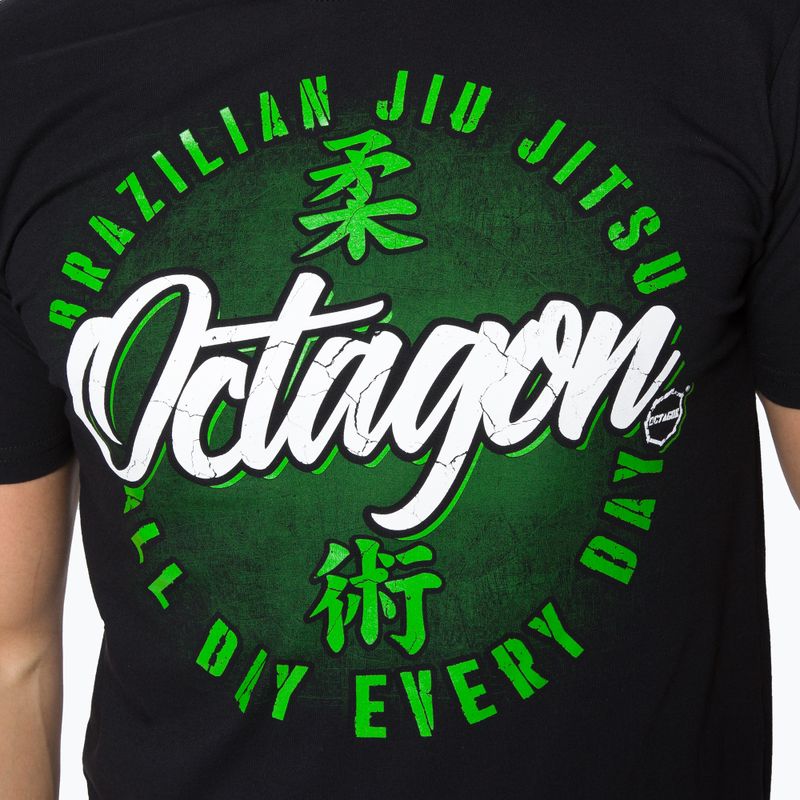 Oktagon Brazílske Jiu Jitsu pánske tričko čierne 4