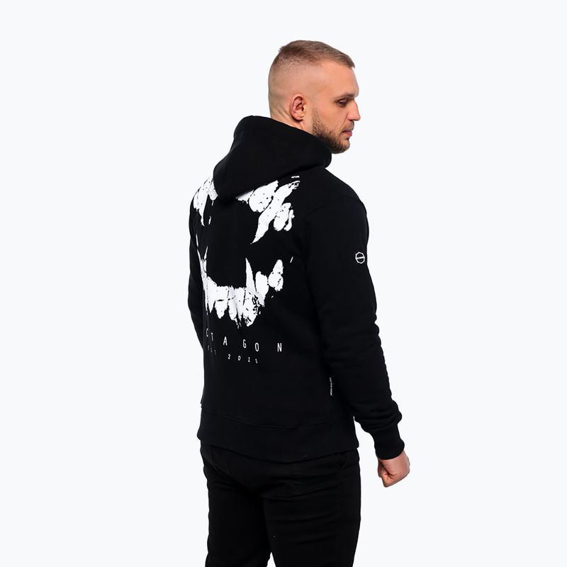 Pánska mikina z kaptúrom Octagon Zęby black 3