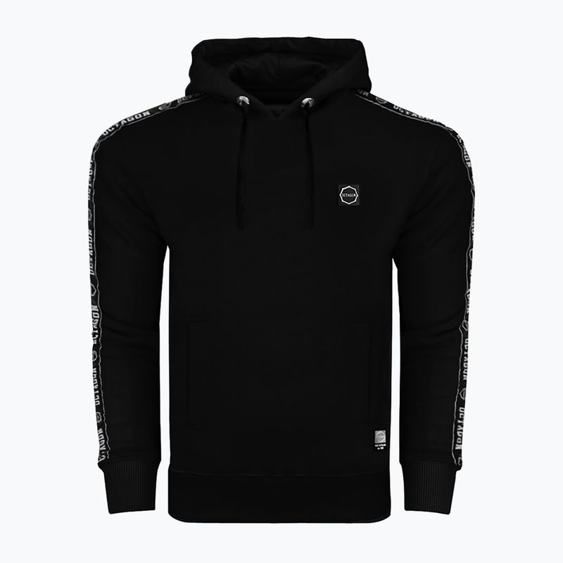 Pánska mikina s kapucňou Octagon Stripe black