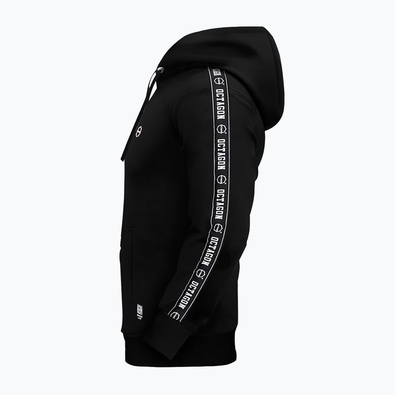 Pánska mikina s kapucňou Octagon Stripe black 2