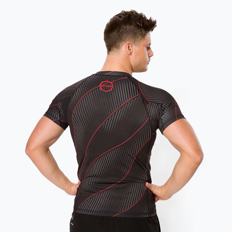 Octagon Voyager pánsky rashguard červený 3