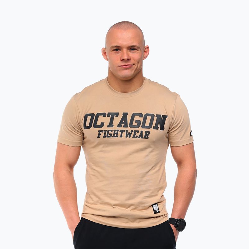 Pánske tričko Octagon FW Straight beige