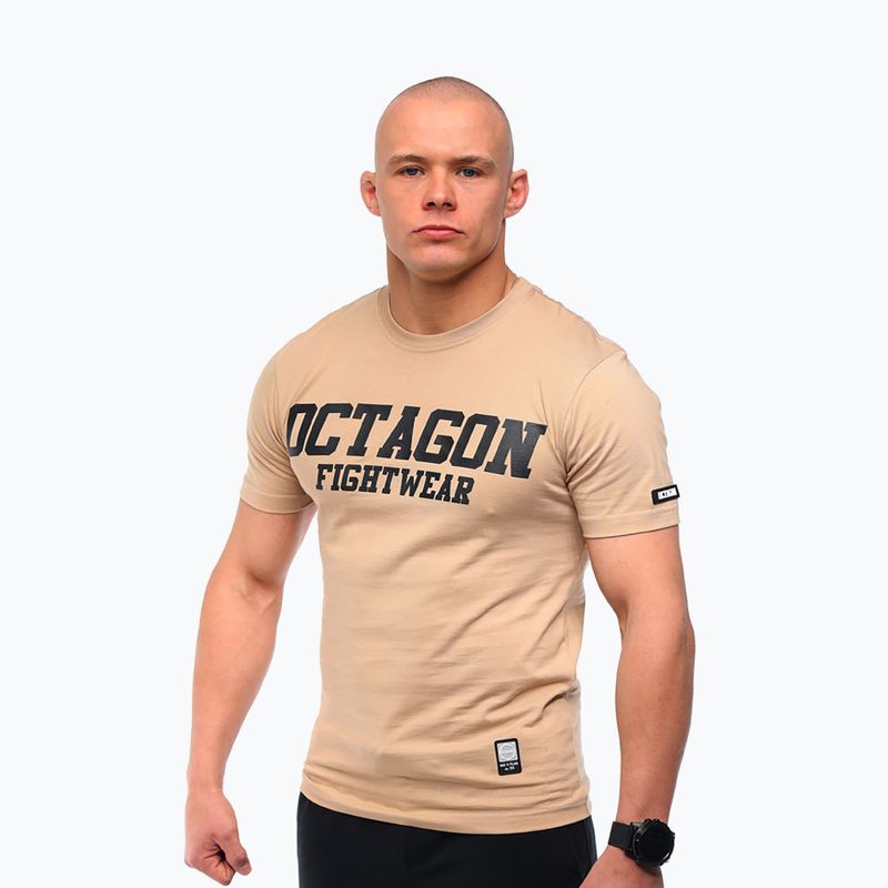 Pánske tričko Octagon FW Straight beige 3
