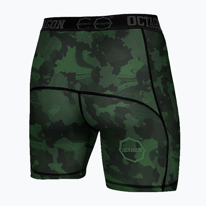 Pánske kompresné šortky Octagon Camo Forest khaki 2