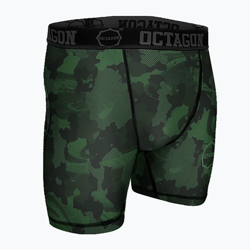 Pánske kompresné šortky Octagon Camo Forest khaki 3