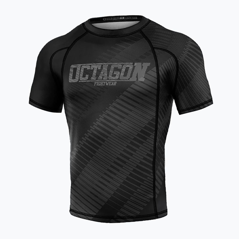 Pánsky rashguard Octagon Blocks Premium black