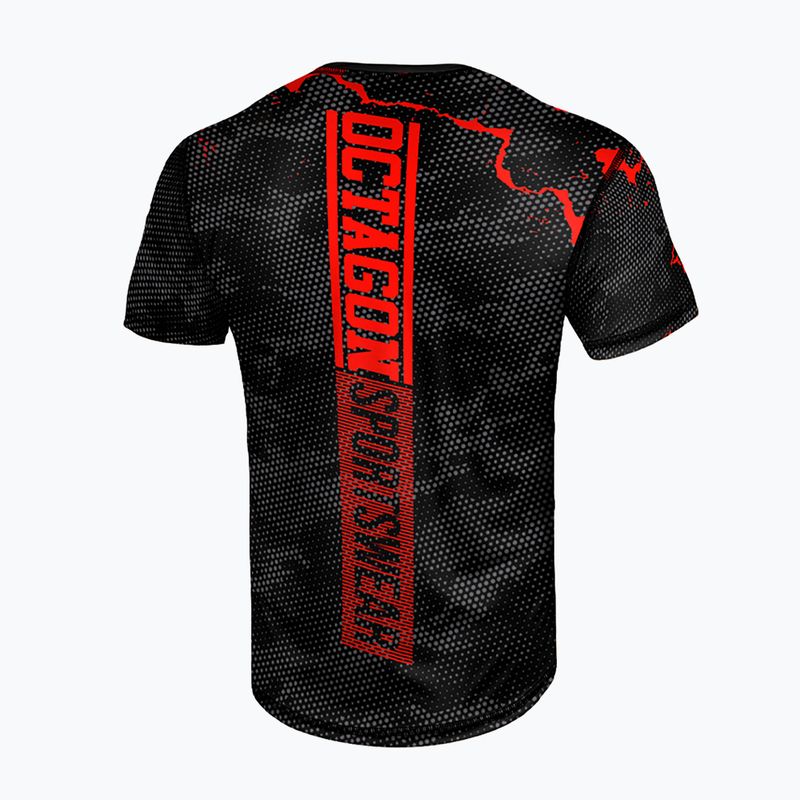 Pánske tréningové tričko Octagon Marble camo red 2