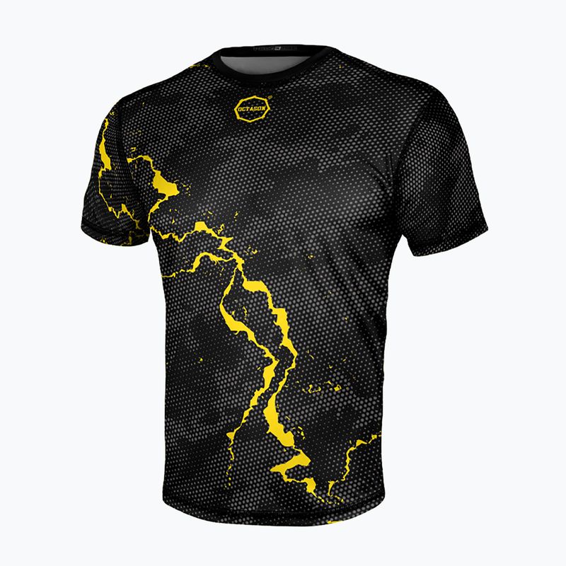 Pánske tréningové tričko Octagon Marble camo yellow