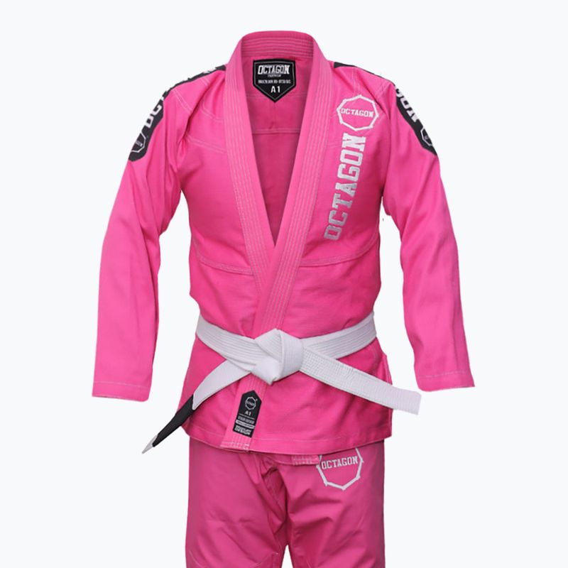 GI pre deti brazílske jiu-jitsu Octagon Caption pink