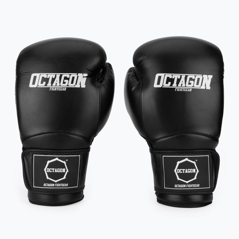 Boxerské rukavice Octagon Agat čierno-biele 2
