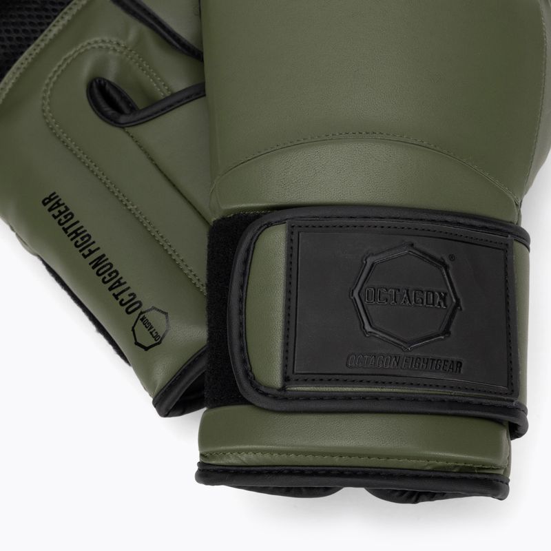 Boxerské rukavice Octagon Matt khaki 5