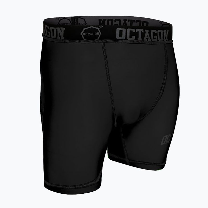 Pánske kompresné šortky Octagon Fight Wear black/white 3