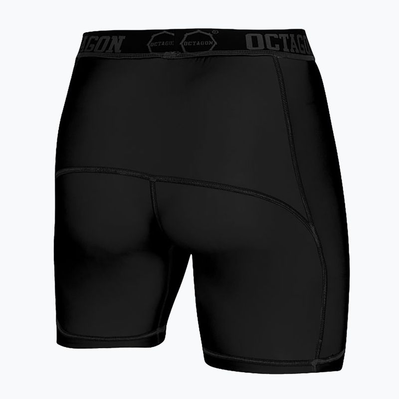 Pánske kompresné šortky Octagon Logo black/white 2