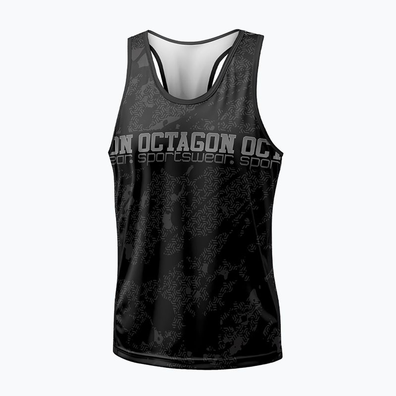 Čierne pánske tielko Octagon Geo Grunge