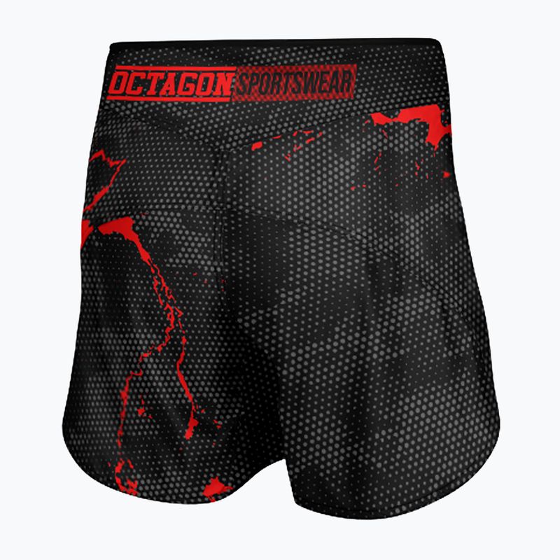 Pánske tréningové šortky Octagon Marble Camo MMA camo red 2