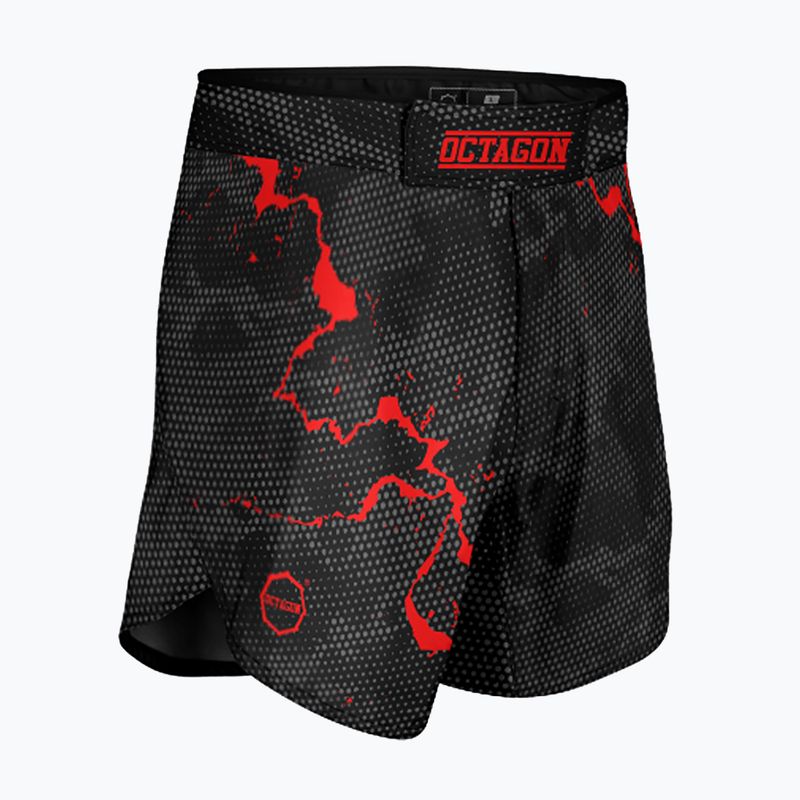 Pánske tréningové šortky Octagon Marble Camo MMA camo red 3