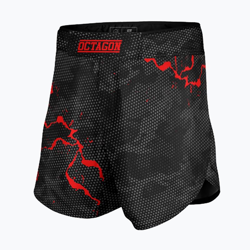Pánske tréningové šortky Octagon Marble Camo MMA camo red 4