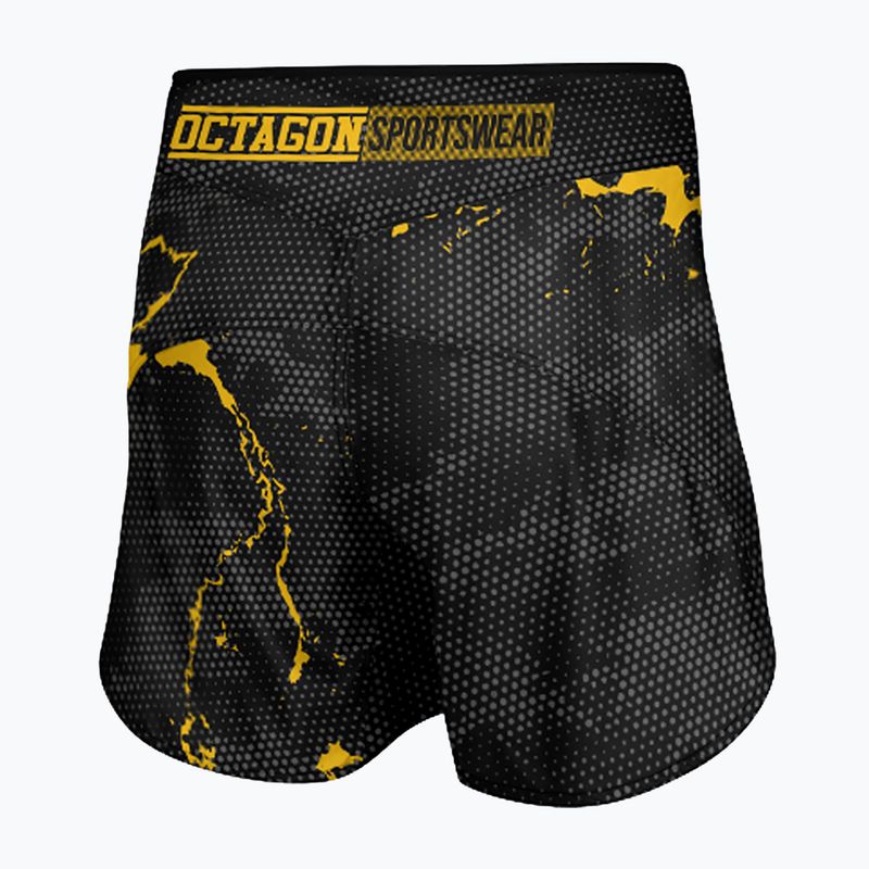 Pánske tréningové šortky Octagon Marble Camo MMA camo yellow 2
