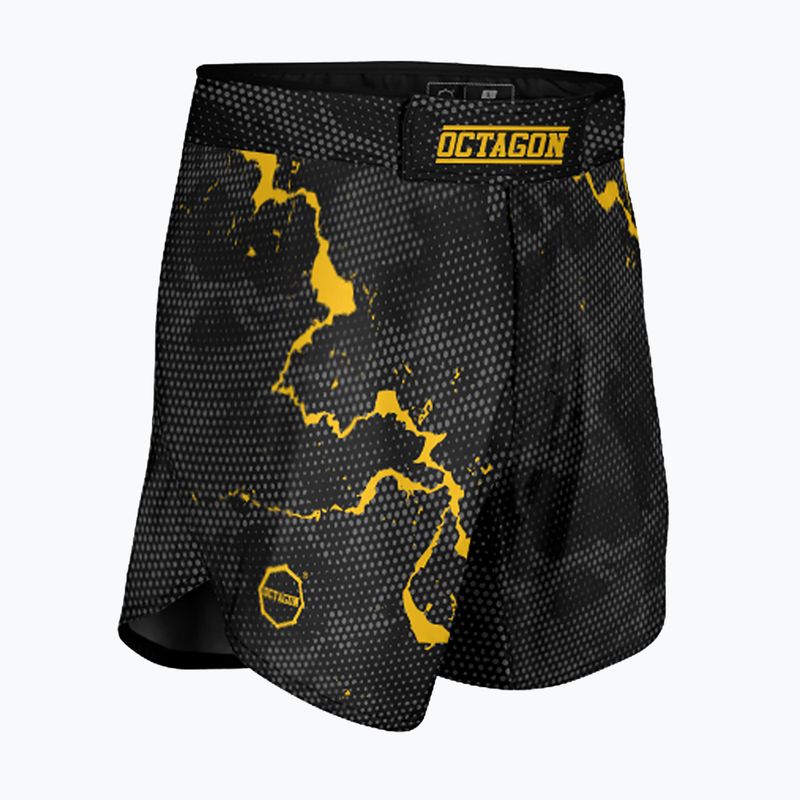 Pánske tréningové šortky Octagon Marble Camo MMA camo yellow 4