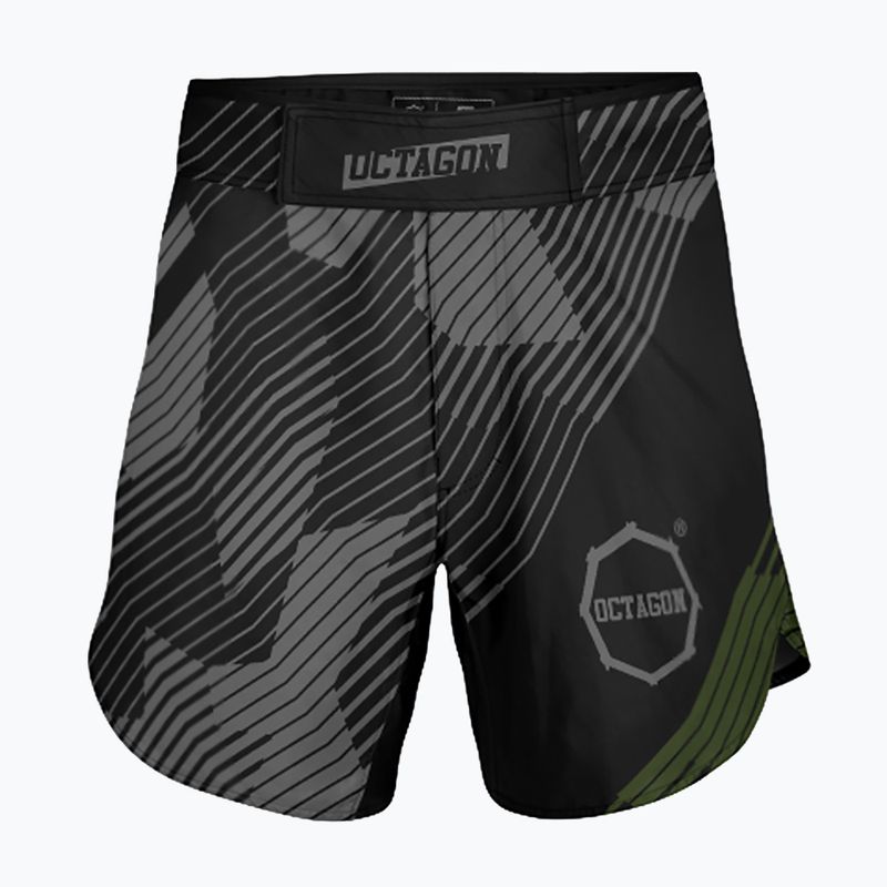Pánske tréningové šortky Octagon Broken Line MMA black