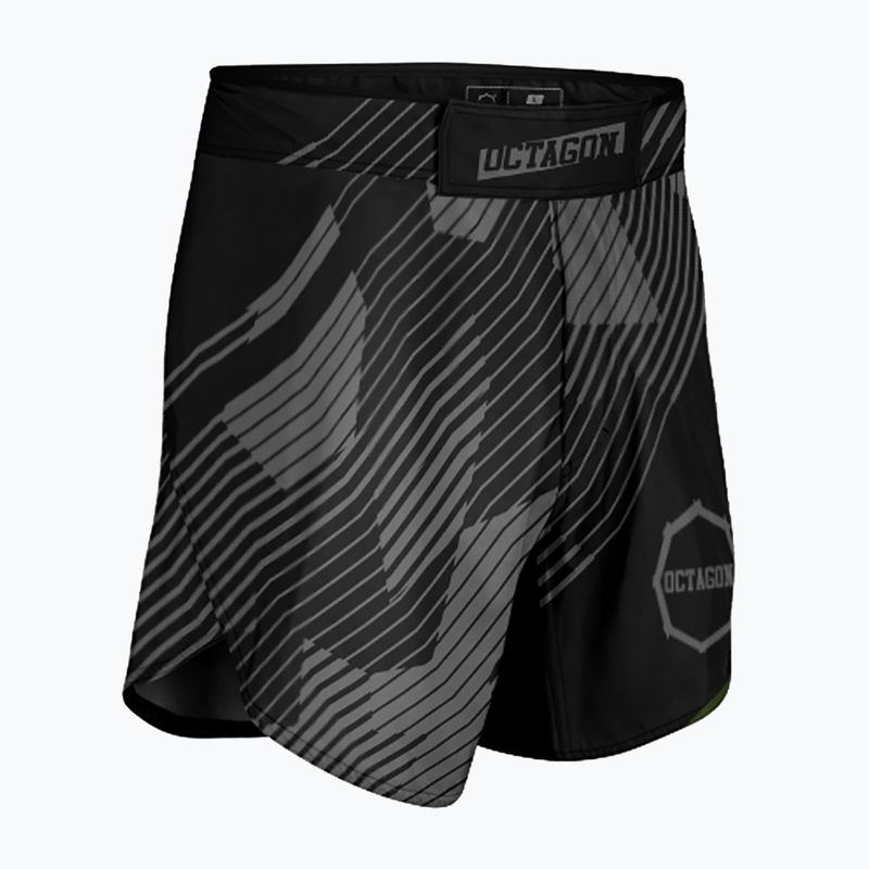 Pánske tréningové šortky Octagon Broken Line MMA black 3