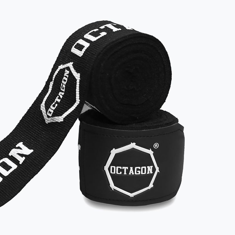 Boxerské bandáže Octagon Fightgear Supreme Printed 300 cm black/white 2