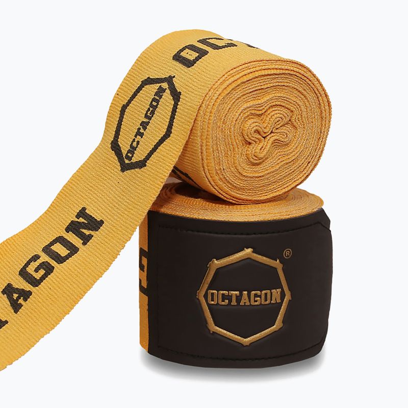 Boxerské bandáže Octagon Fightgear Supreme Printed 300 cm gold 2